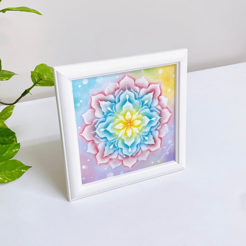 パステル曼荼羅アート│百花繚乱（原画15×15㎝） | Sowaka's GALLERY