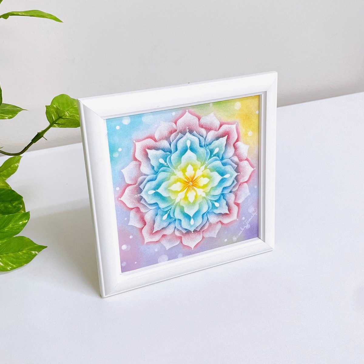 パステル曼荼羅アート│百花繚乱（原画15×15㎝） | Sowaka's GALLERY