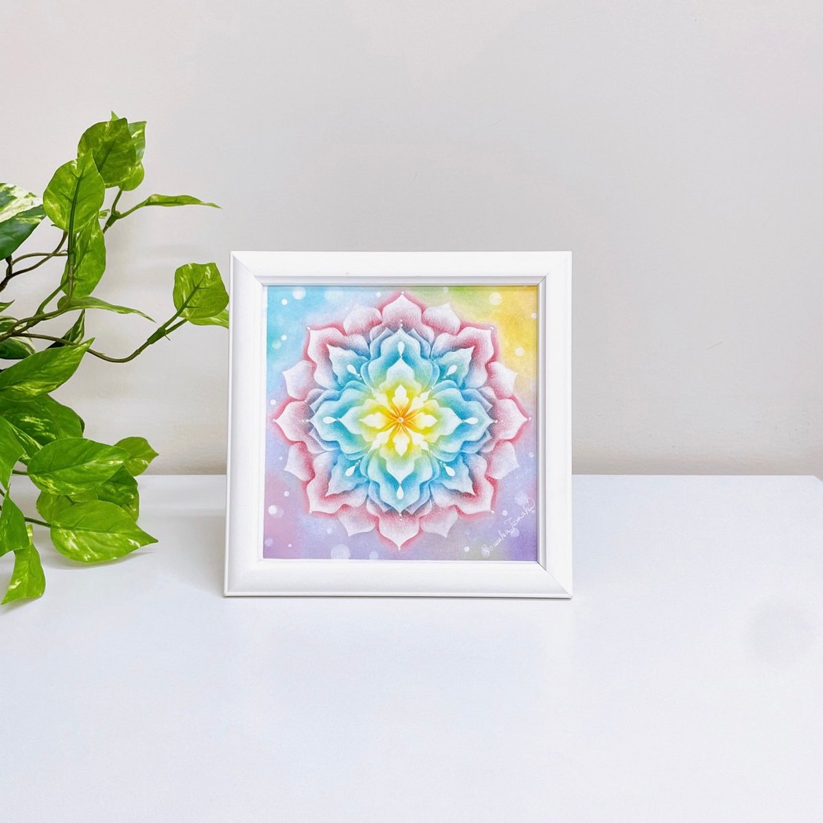 パステル曼荼羅アート│百花繚乱（原画15×15㎝） | Sowaka's GALLERY