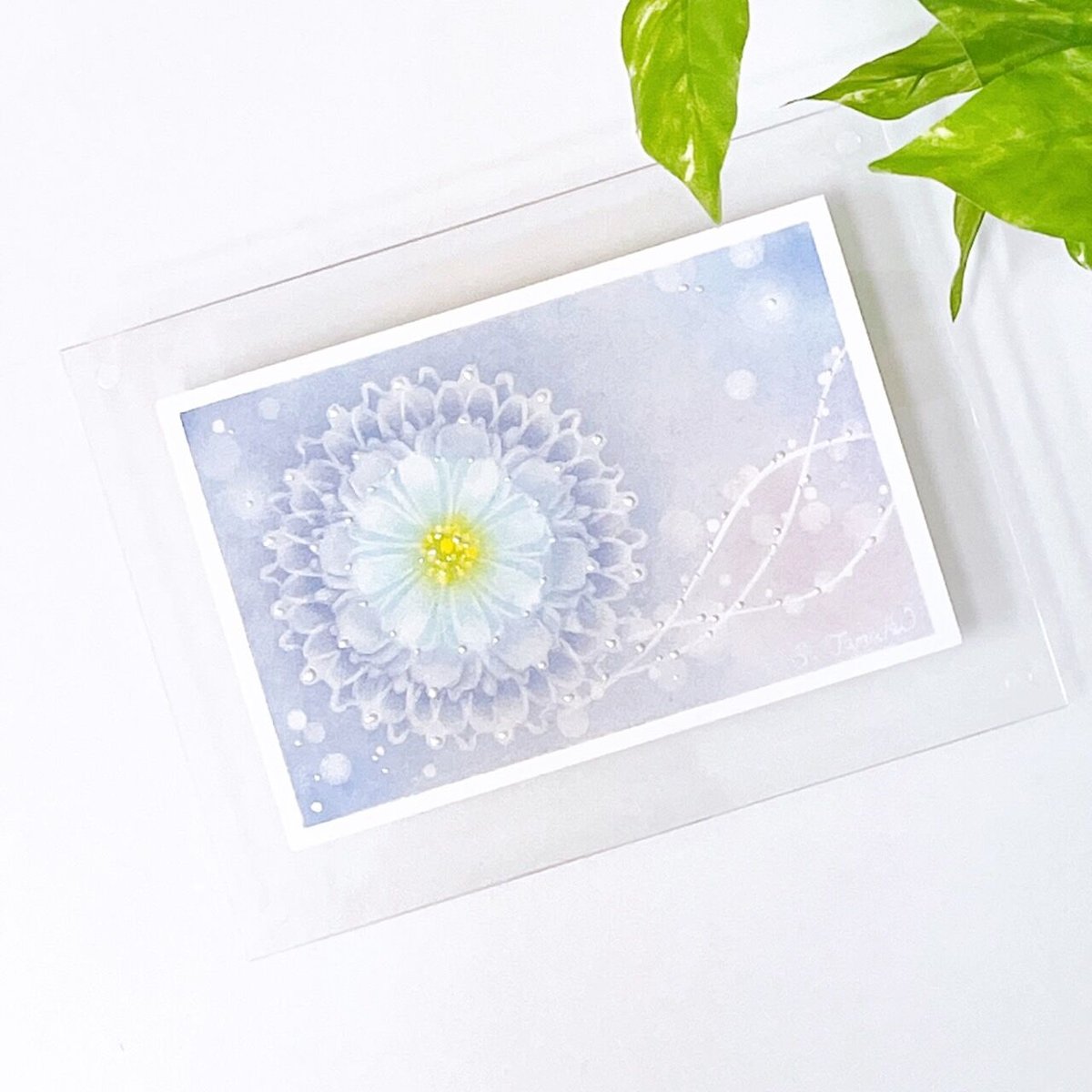 花のパステル画宙花 吉岡浩太郎 『籠の花』（インチ判） ジグレ・シルクスクリーン版画