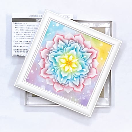 パステル曼荼羅アート│百花繚乱（原画15×15㎝）