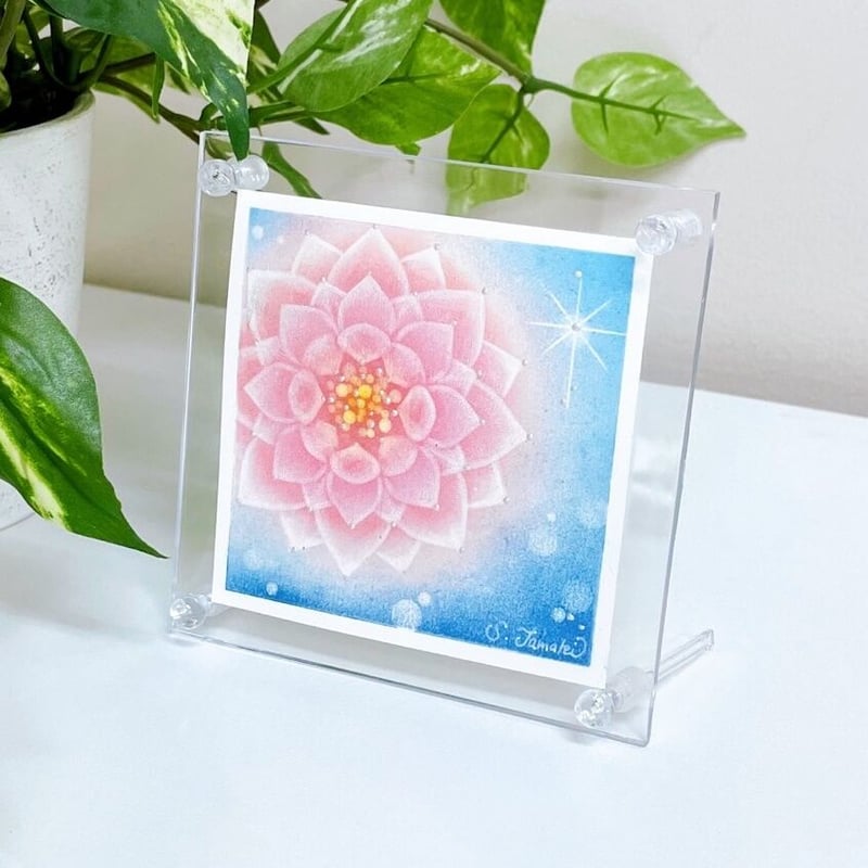 パステル曼荼羅アート│蓮の花（原画9㎝） | Sowaka's GALLERY
