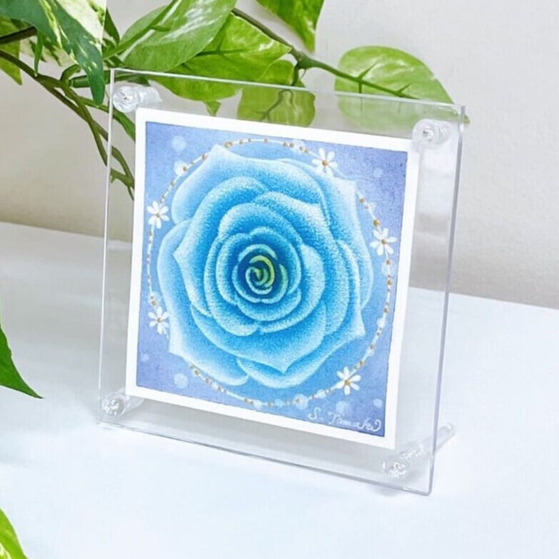 原画パステルアート作品【ブルーローズ】 原画パステルアート作品【ブルーローズ】