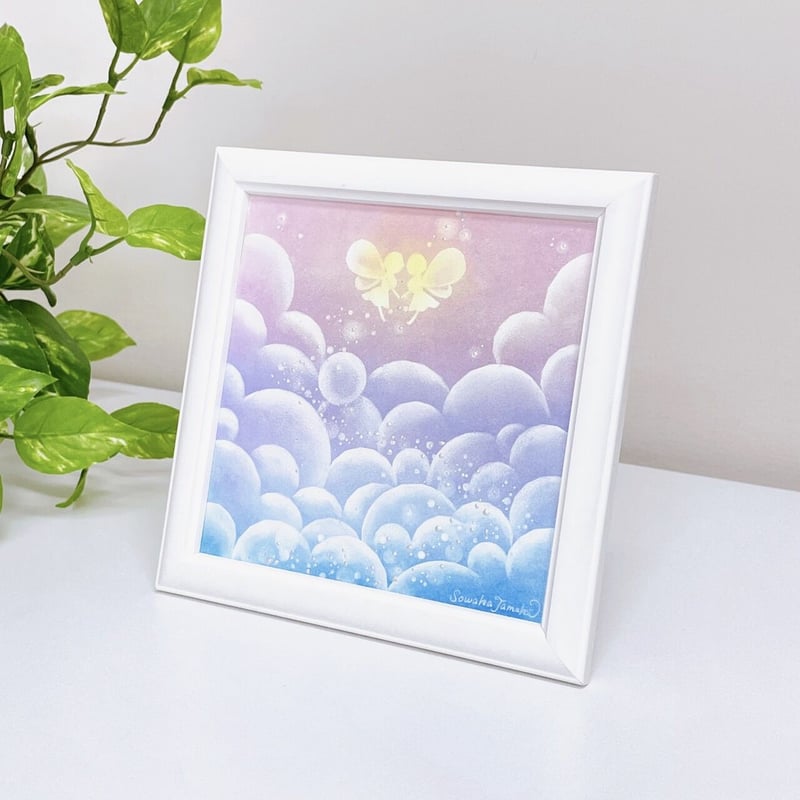 惜別 ‐ パステルアート原画 河島真規子「無題」アクリルにパステル画 絵画買取・販売の小竹美術