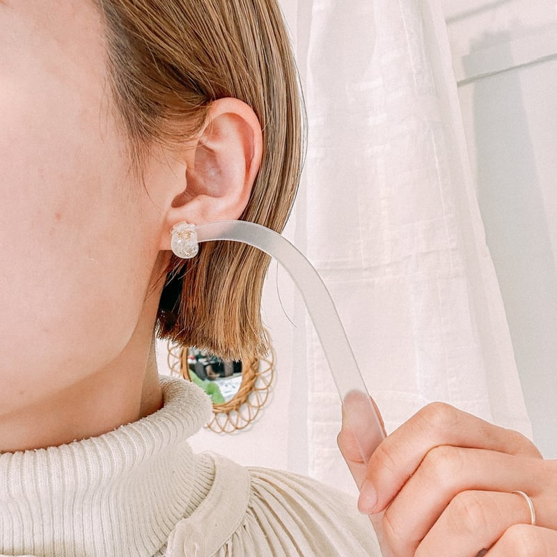 ふぞろい天然石ピアス 18（semer） | 撓撰 _tawawa_