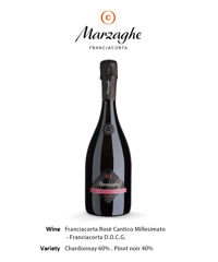 Rosè Cantico Millesimatoフランチャコルタロゼ ビオ カンティコ ミレッジマート2018/ロゼスパークリングワイン-Franciacorta D.O.C.G.