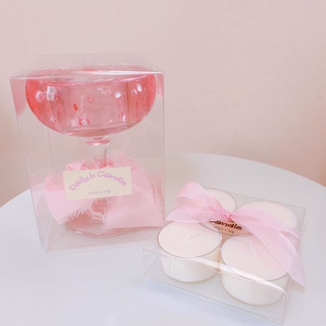 Pearl in gel candle holder
