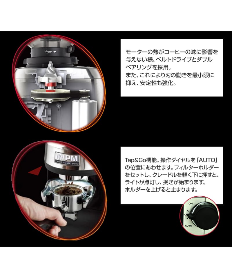 WPM（ダブリュピーエム）Z D-17N コーヒーグラインダー | AUTENTICO ITA