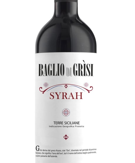 バリオ ディ グリーシ シラー 2021 【BAGLIO DI GRISI SYRAH 2021】BIO赤ワイン