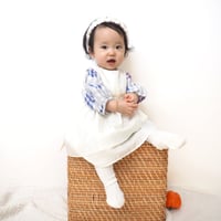【出産祝いや各種ギフトにおすすめ！】ドレスエプロンBaby　スノーホワイト