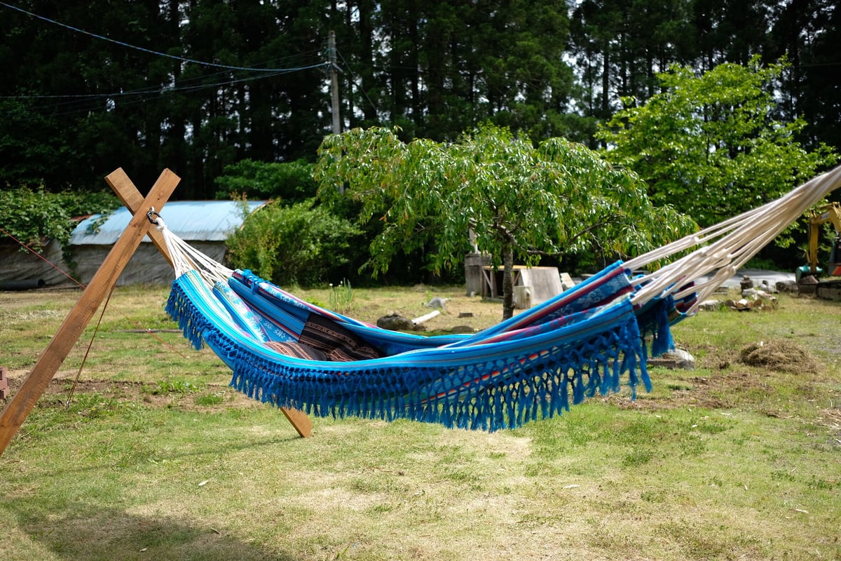 ハンモック/ターコイズブルー・ネイティブ柄 フリンジ付き | PACHAMAMA