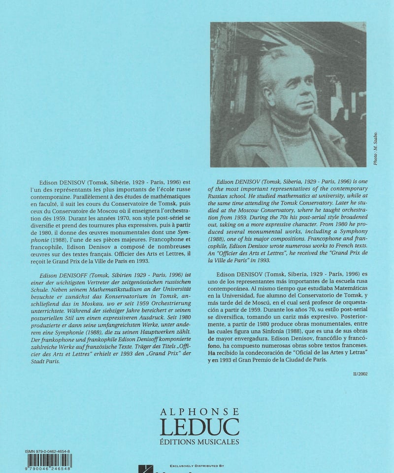 AL24654】デニゾフ：ソナタ （アルトサクソフォン＆ピアノ） | サクパラ