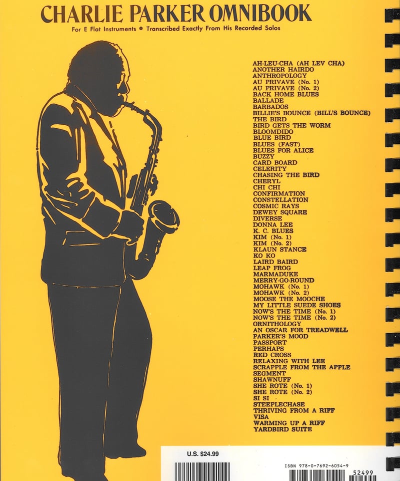JAZZ ジャズ・インプロヴィゼイション　　チャーリーパーカー　スコア JAZZ ジャズ・インプロヴィゼイション チャーリーパーカー