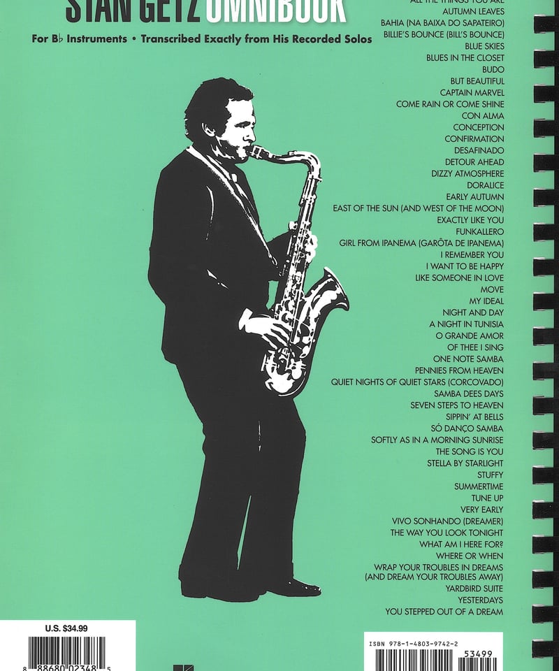 00130998】スタン・ゲッツ：オムニブック （サクソフォン・ソロ