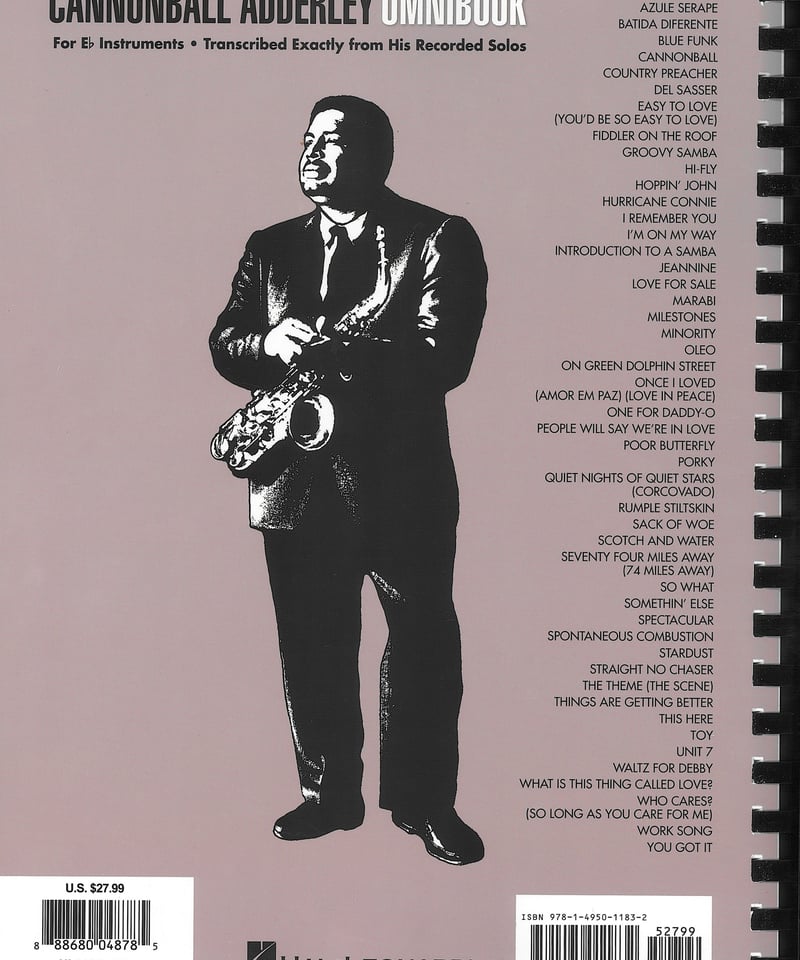 00142424】キャノンボール・アダレイ：オムニブック（サクソフォン