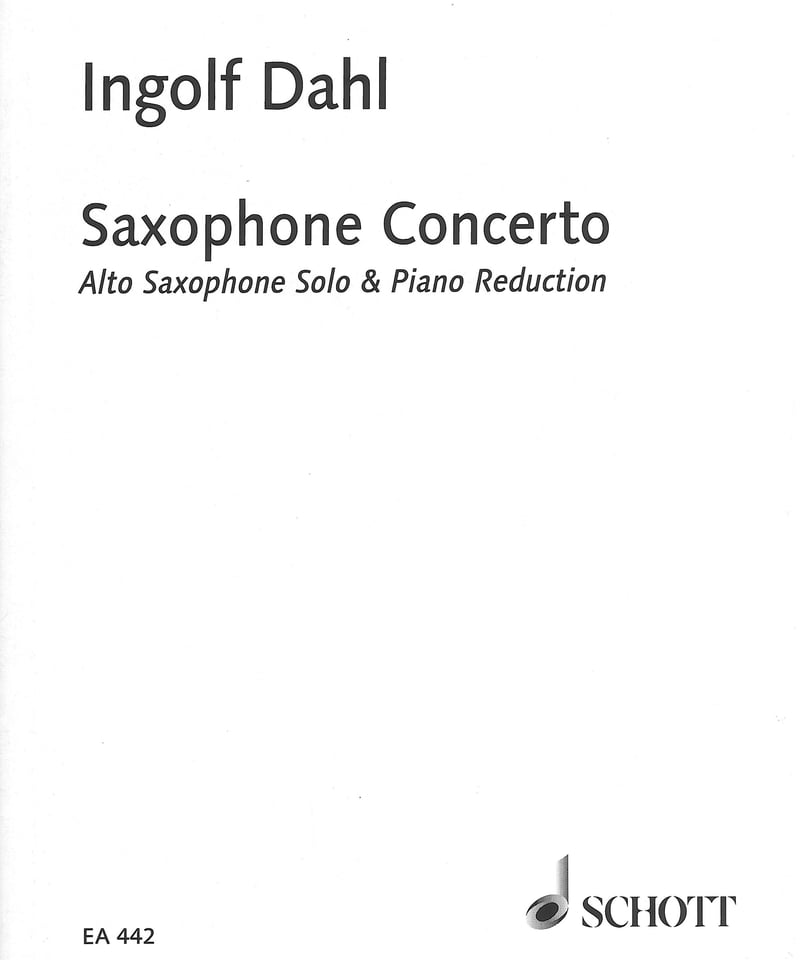 試奏に伴う料金　shate malno EA 442】ダール：サクソフォン協奏曲（アルトサクソフォン＆ピアノ