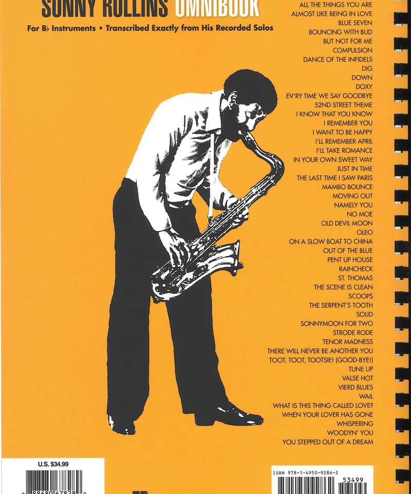 00232485】ソニー・ロリンズ：オムニブック (メロディー譜/Bb楽器用