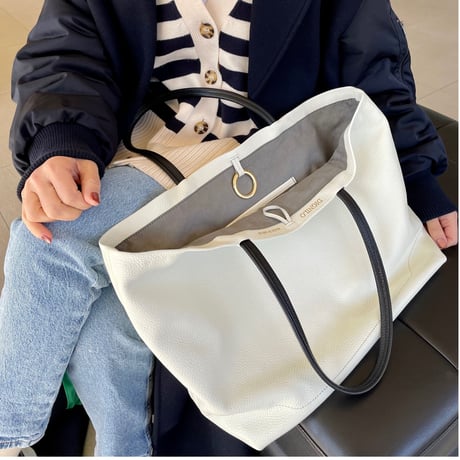 Tote Bag [White×Black]