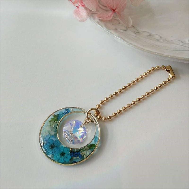 レジンのバッグチャーム(ブルー)＠ハンドメイド | Primrose Shop