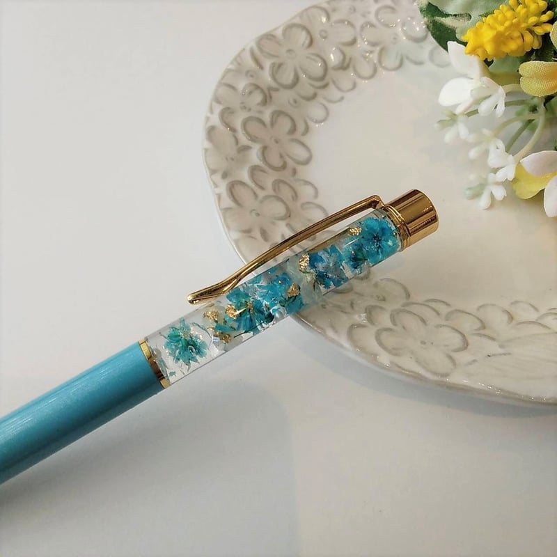 レジンのボールペン(ライトブルー)＠ハンドメイド | Primrose Shop