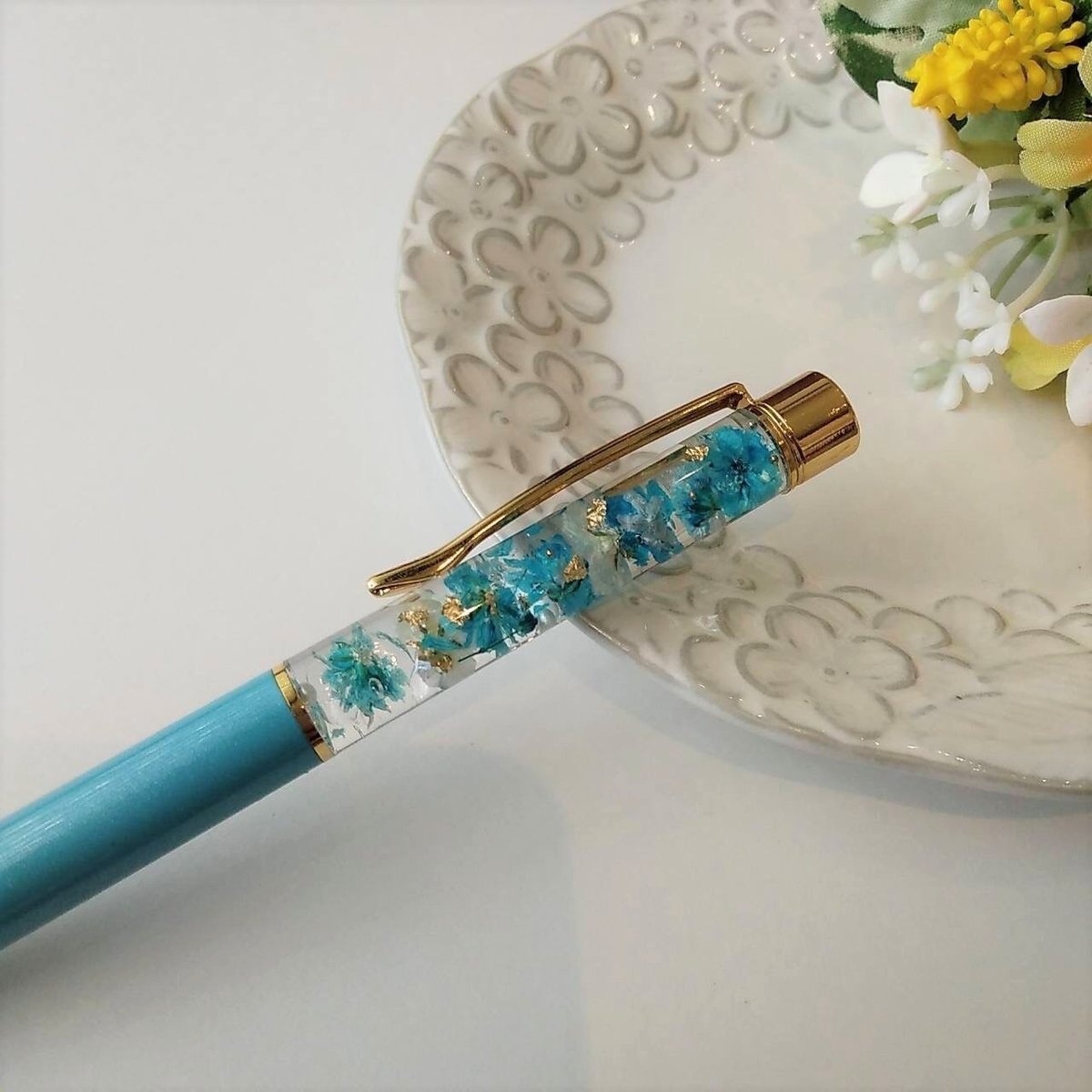 レジンのボールペン(ライトブルー)＠ハンドメイド | Primrose Shop