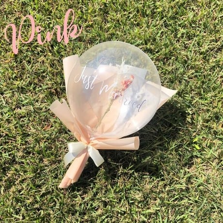 【定形外発送】PINK ドライフラワー バルーンブーケ