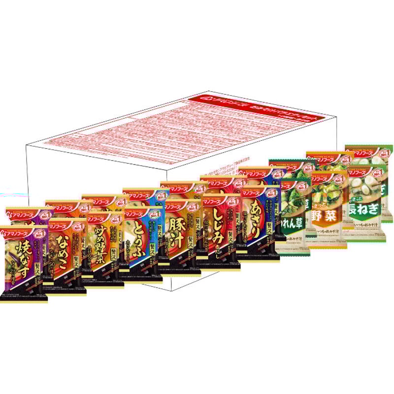 アマノフーズのみそ汁バラエティセット 10種類✖各2袋入り | 柳澤新聞