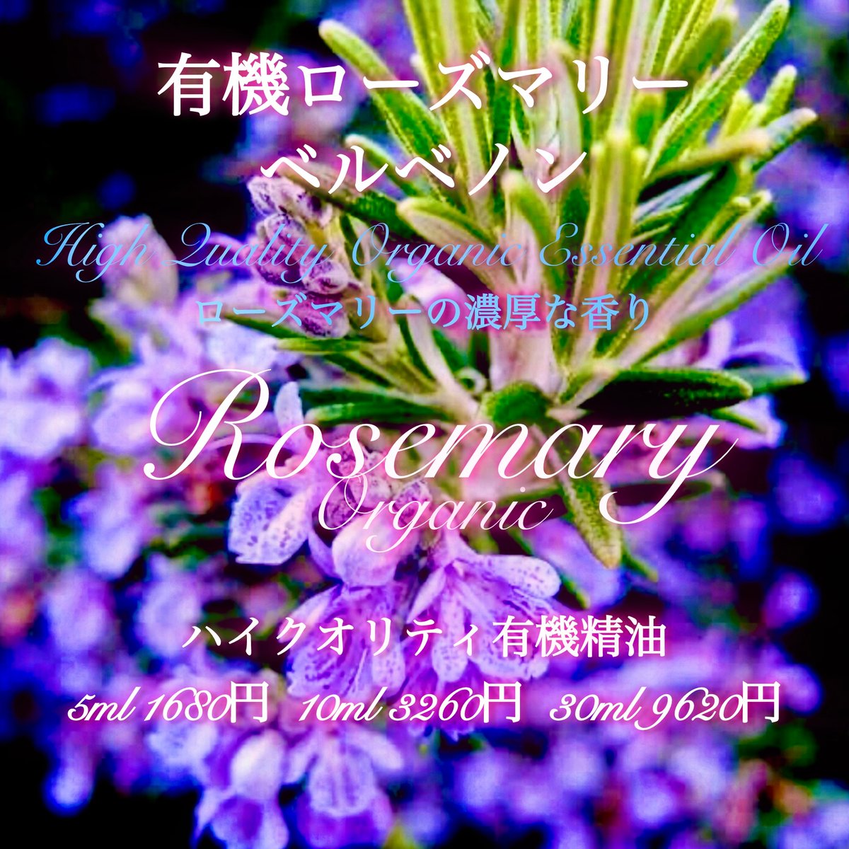 有機ローズマリーベルベノン精油5ml | Earthshare Aroma
