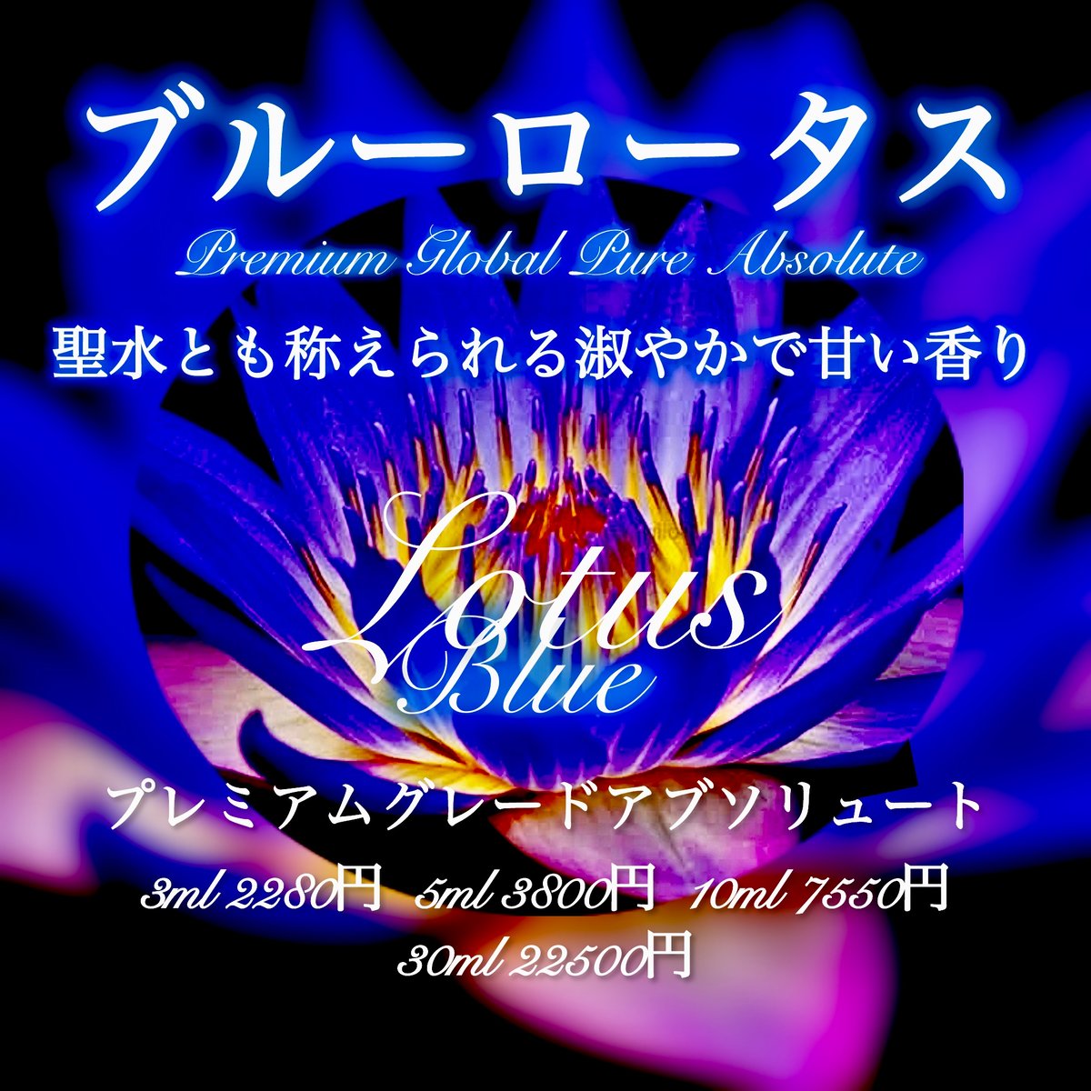 聖水とも称えられる甘く淑やかな香り】ブルーロータスアブソリュート