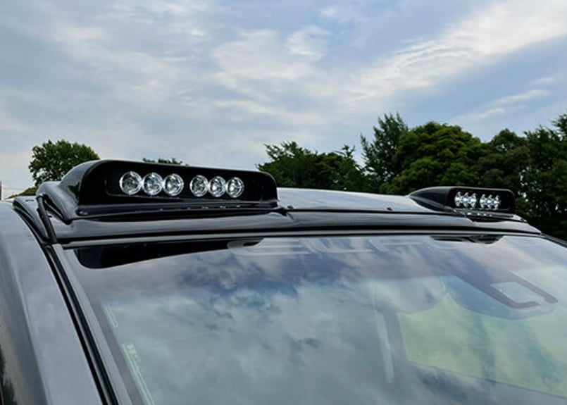 デリカ D5ルーフレール＆ラック＆LEDセット