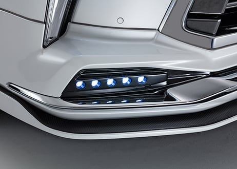 ＬＥＸＵＳ　ＬＸ５７０・モデリスタ製フロントスポイラー装着車用ＬＥＤデイランプパネル　塗装済み品