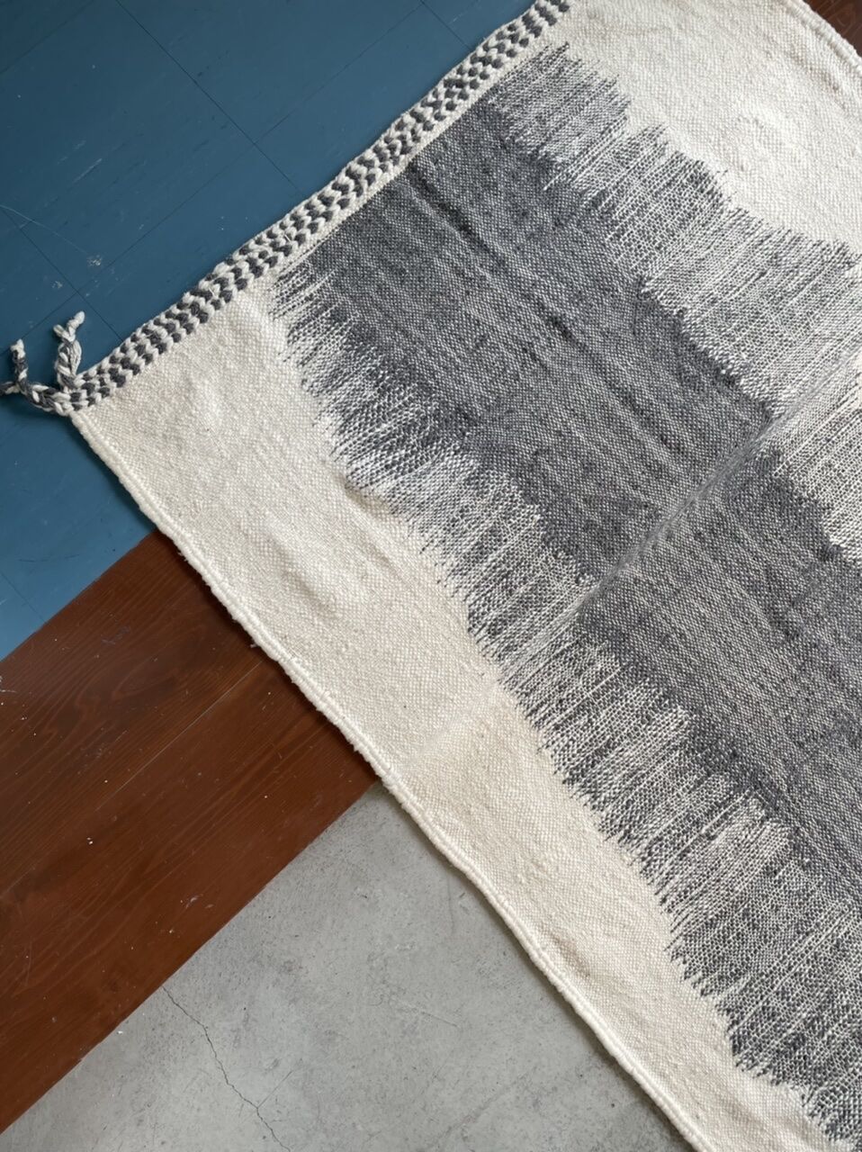 モロッコ ザナフィ RUG 約122×68cm ミックスザナフィラグ Zanafi Navy Moroccan rug【ザナフィ ネイビーモロッカンラグ】 | Sa