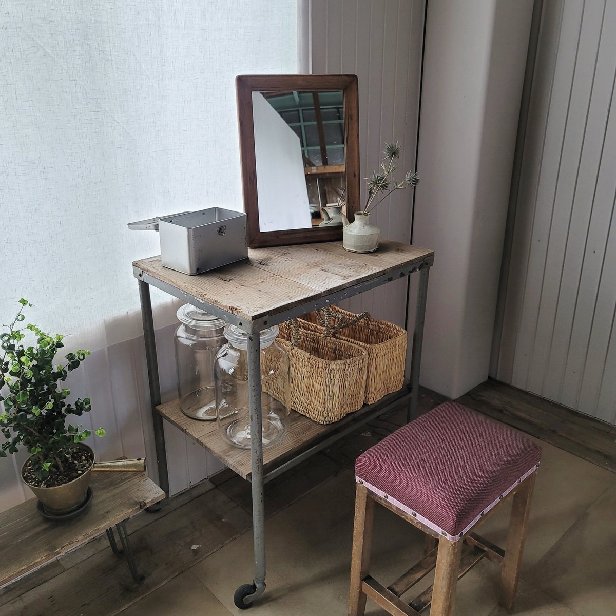 メディカルワゴン*古材 | 古家具/雑貨ノ壱に堂