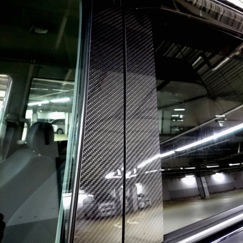 ZSU 60系 ハリアー【リアルカーボン／綾織りブラック】ピラー