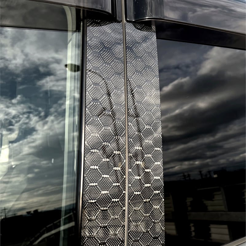 ホンダ N-BOX JF3/JF4【リアルカーボン／ハニカム織り】ピラー