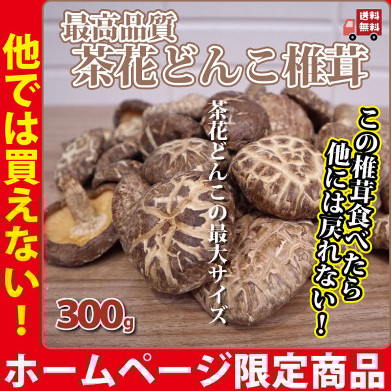 ご注文前要連絡] どんこ椎茸 300g 干し椎茸 茶花どんこ椎茸 おいしい