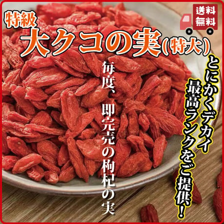 クコの実 250g くこの実 枸杞の実 特大サイズ 超特級の品質 いつも即完売 不老長寿 楊貴妃も愛用 滋養強壮 健康 日本を健康にする長寿薬膳堂