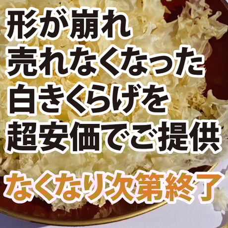 [訳あり激安]乾燥白きくらげ 100g 薬膳 高級食材 希少 農薬不使用 無添加