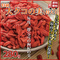 クコの実 280g くこの実 枸杞の実 特大サイズ 超特級の品質 いつも即完売 不老長寿 楊貴妃も愛用 滋養強壮 健康 日本を健康にする長寿薬膳堂