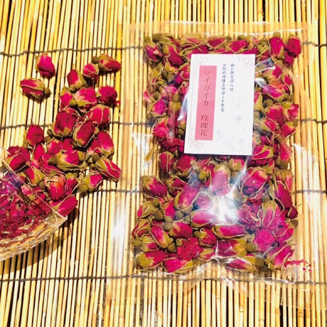 玫瑰花 マイカイカ 80g  薔薇茶 メイクイ茶 気の巡り 血の巡りを良くする アンチエイジング ストレス解消 リラックス 月経痛  生理痛 改善に期待 中国茶館 長寿薬膳堂