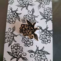 ブルーベリーのスタンプ　取っ手つき　手彫り