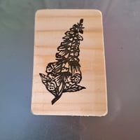 ジギタリスのスタンプ　取っ手つきをー