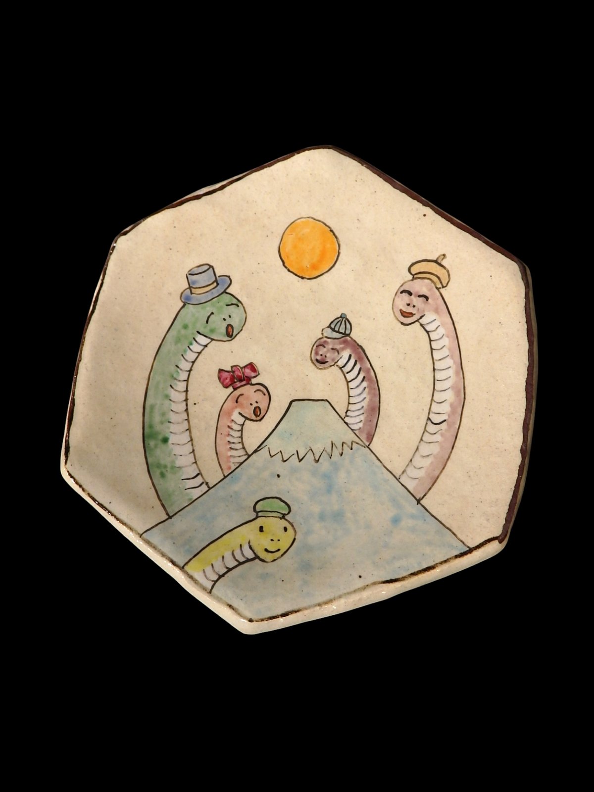 ☆滝口和男巳年絵変り組小皿(5枚) | 陶磁器たきぐち