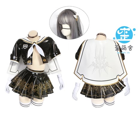 『ニーア オートマタ』ヨルハ二号B型女子高生エナメルJKコスプレ8点セット 2B制服【歪萌舍】 NO.207