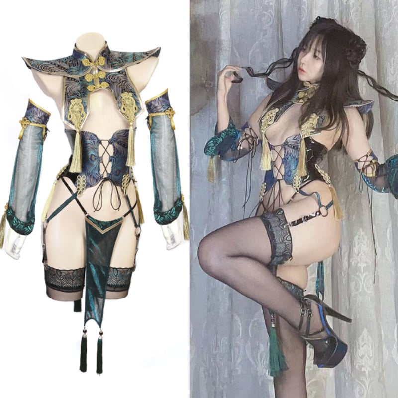 青鸞酔 暗黒王朝アンティーク風のチャイナ 漢服COS【歪萌舍】NO.113