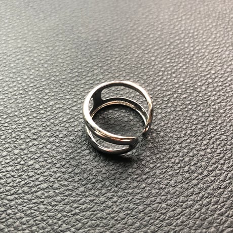 『H』narrow ring 925