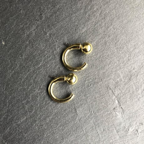silver925 ゴールド加工　designピアス