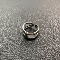 『H』narrow ring 925