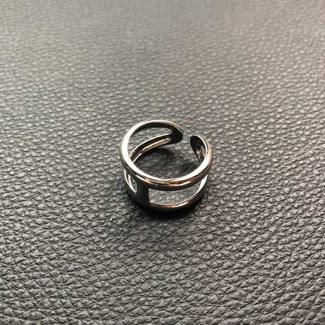 『H』narrow ring 925