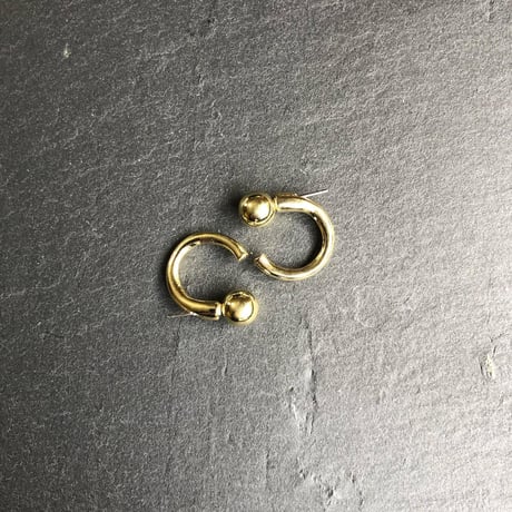 silver925 ゴールド加工　designピアス